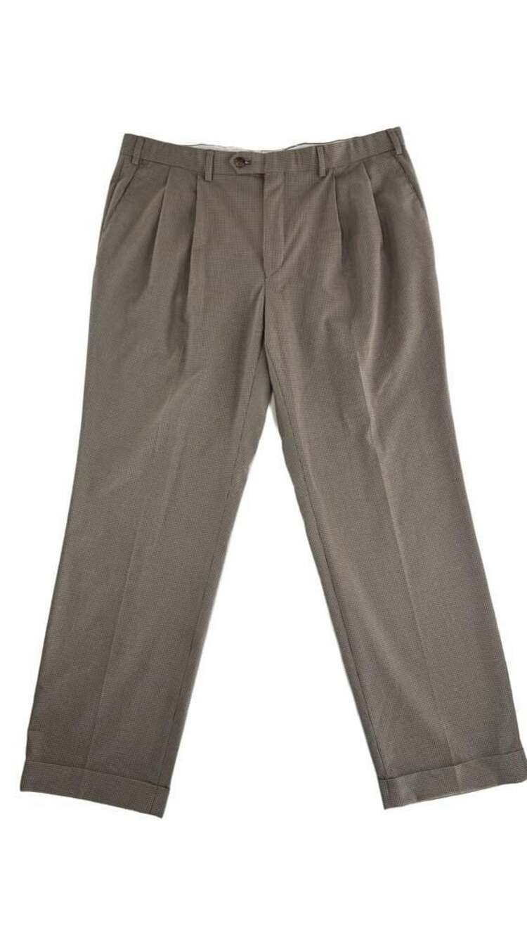 Ralph Lauren Pleated Dress Pants 36W x 29L Brown Houndstooth